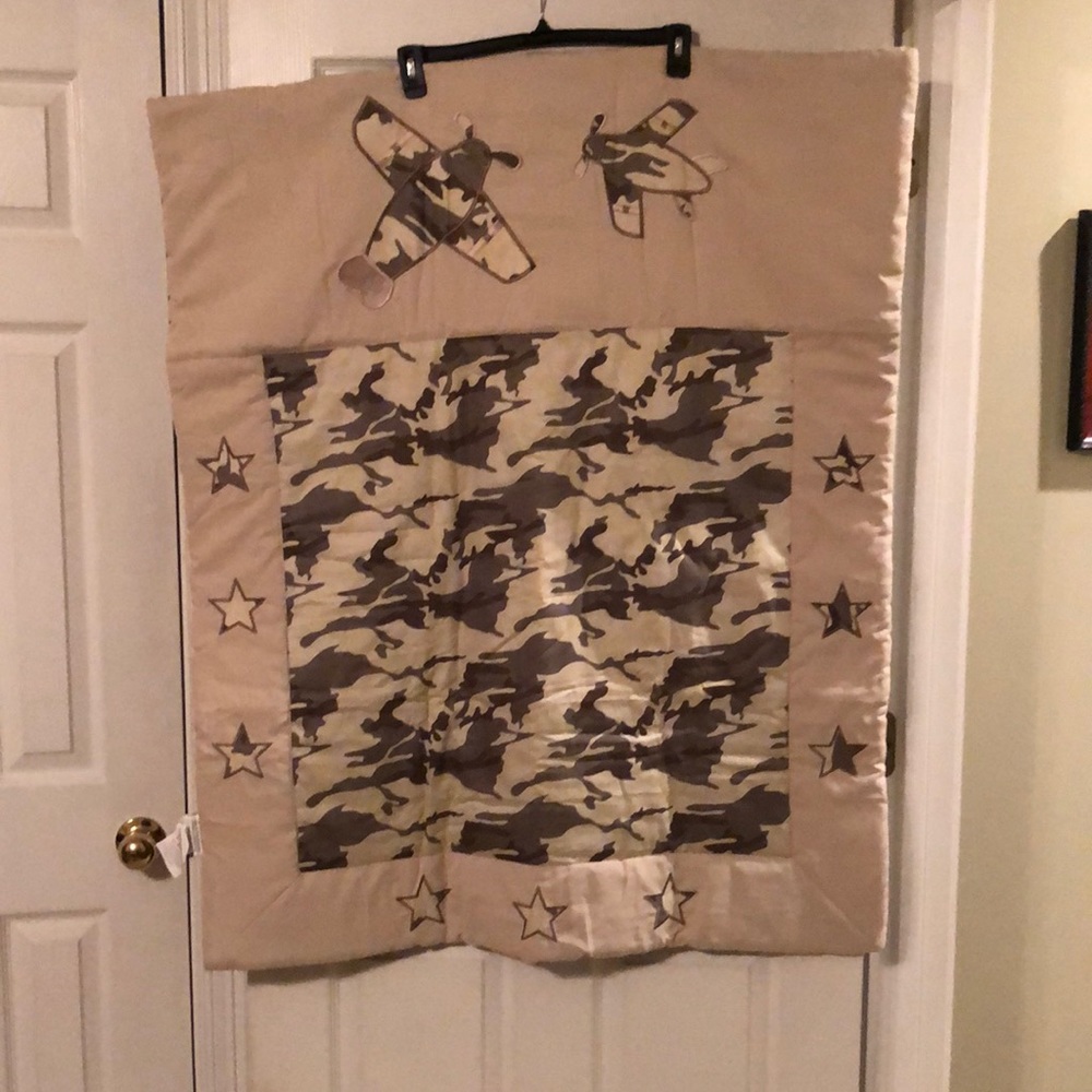 Baby comforter or sleep pad New 44”x37” Military  print